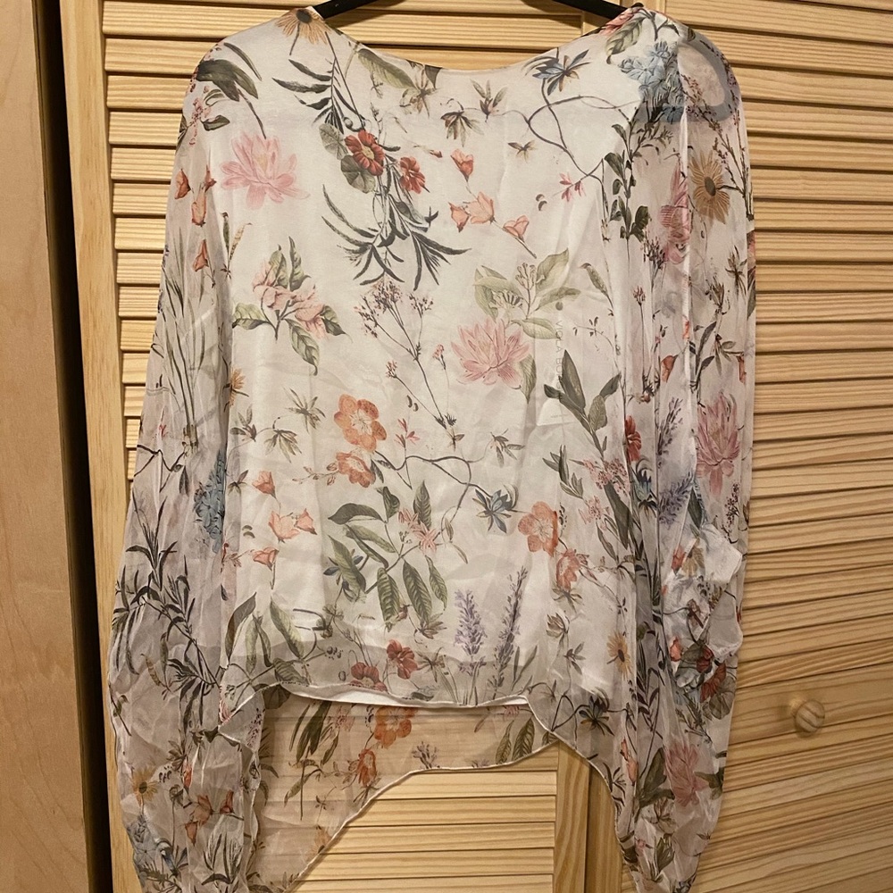 Pure Silk Floral Blouse
